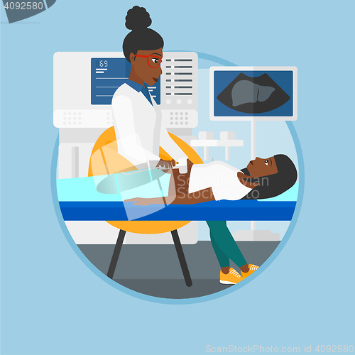Image of Patient during ultrasound examination.