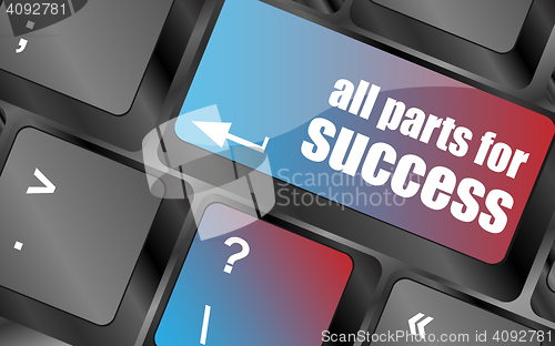 Image of all parts for success button on computer keyboard key vector, keyboard keys, keyboard button