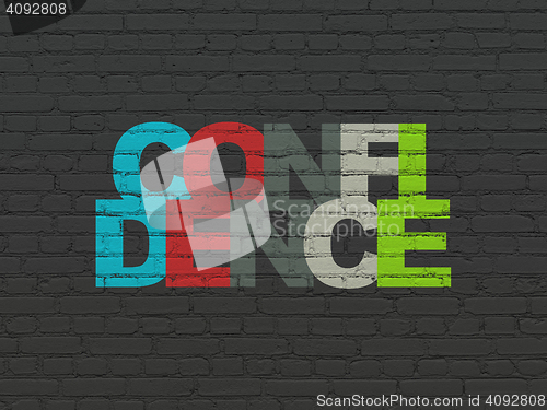 Image of Business concept: Confidence on wall background