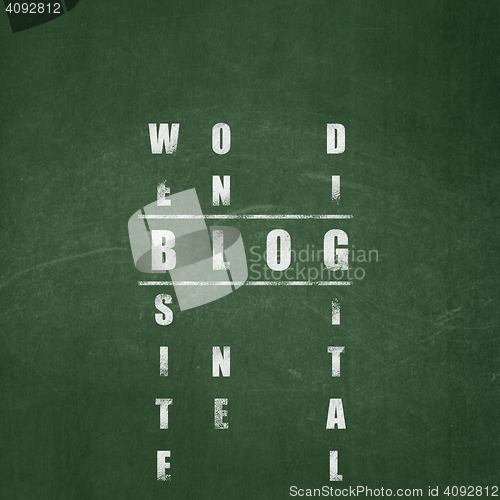 Image of Web design concept: Blog in Crossword Puzzle