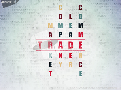 Image of Finance concept: Trade in Crossword Puzzle