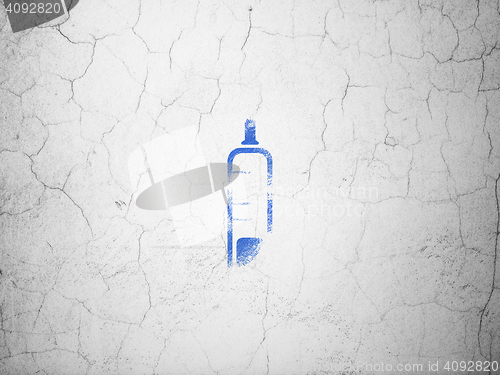 Image of Health concept: Syringe on wall background