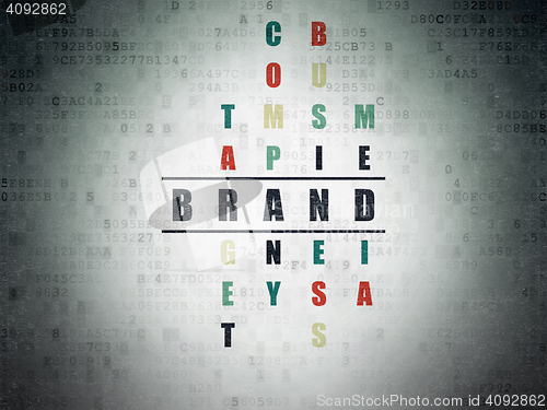 Image of Advertising concept: Brand in Crossword Puzzle