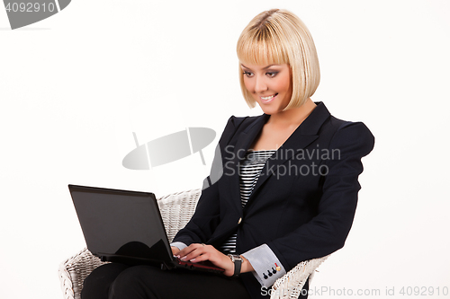 Image of Young Woman With Notebook