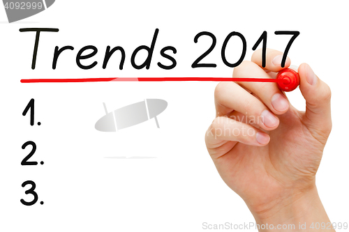 Image of Trends Year 2017 List Concept