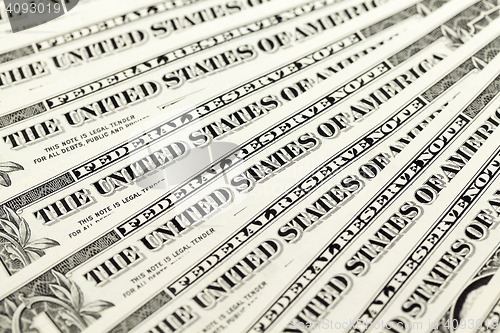 Image of American dollars, close-up