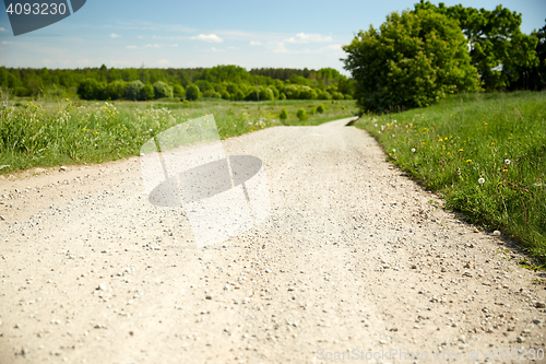 Image of country road at summer