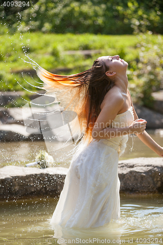 Image of Quirky bride on the day of their wedding