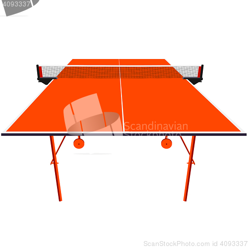 Image of Ping pong orange table tennis. illustration.