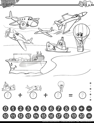 Image of maths task for coloring