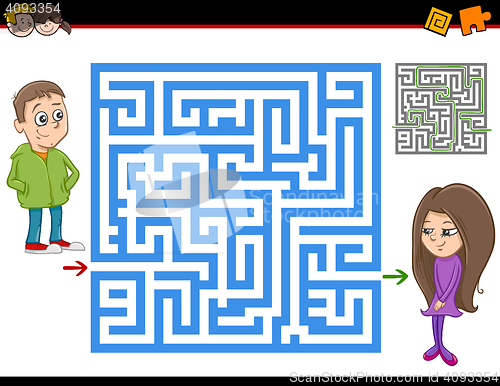 Image of maze or labyrinth activity game