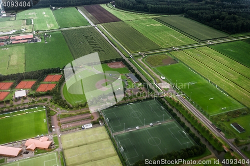 Image of Green terrian aerial view