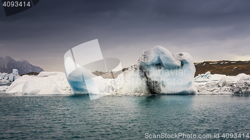 Image of Blue icebergs closeup