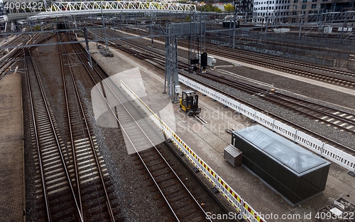 Image of Railway station from above