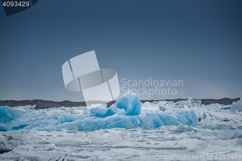 Image of Blue icebergs closeup