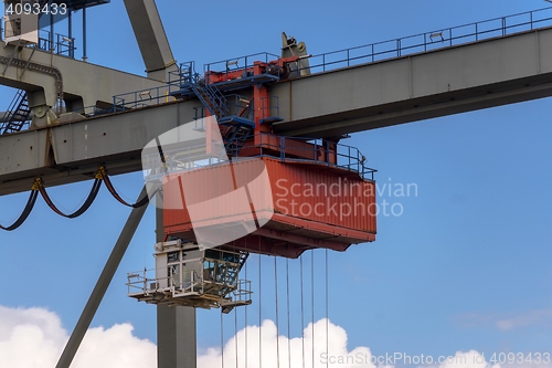 Image of Industrial crane in the dock