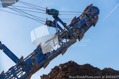 Image of Large excavator machine in the mine