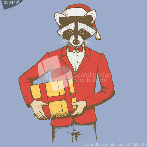 Image of Raccoon vector illustration