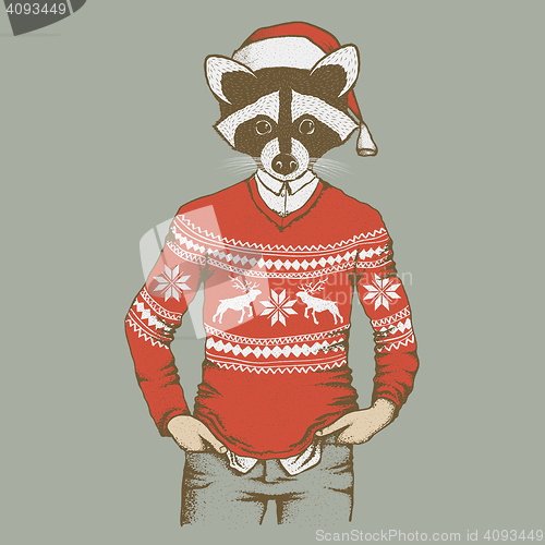 Image of Raccoon vector illustration