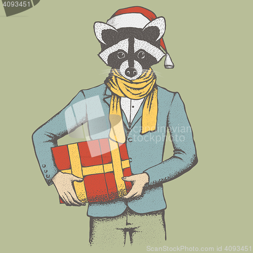 Image of Raccoon vector illustration