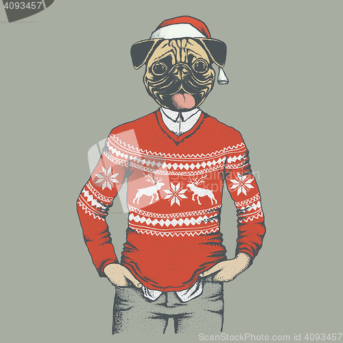 Image of Pug dog vector illustration