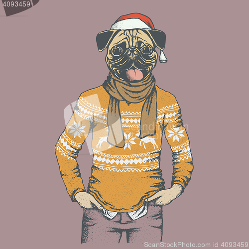 Image of Pug dog vector illustration