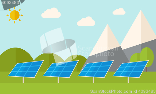 Image of Four solar panels.