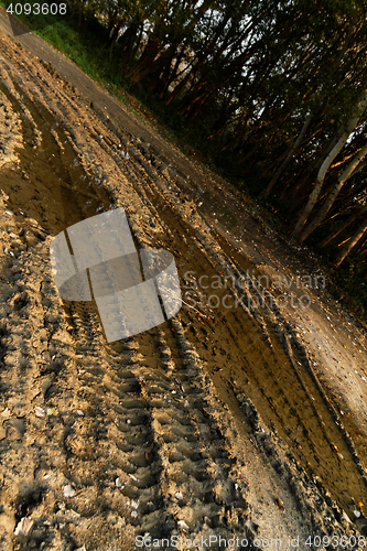 Image of Dirty broken rural road 