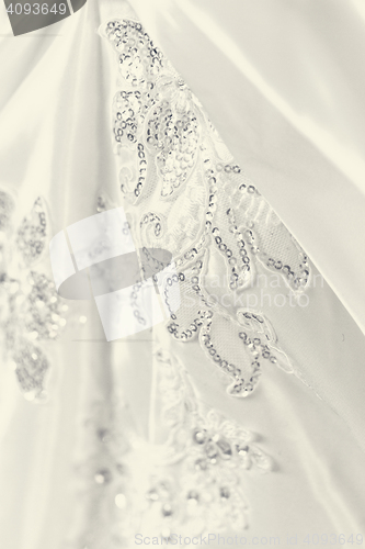 Image of Beautiful wedding dress detail