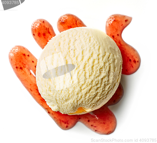 Image of vanilla ice cream ball