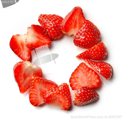 Image of sliced strawberry circle