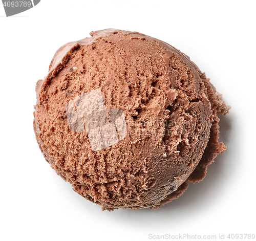 Image of chocolate ice cream ball