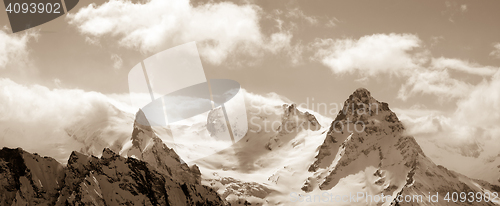 Image of Panorama Mountains in cloud