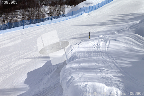 Image of Ski slope in winter evening