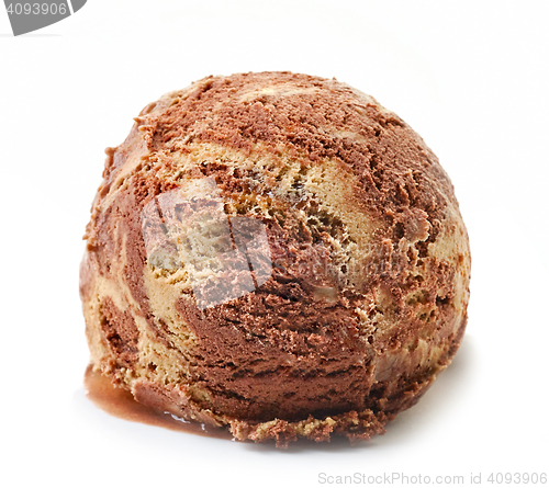 Image of chocolate and peanut ice cream ball