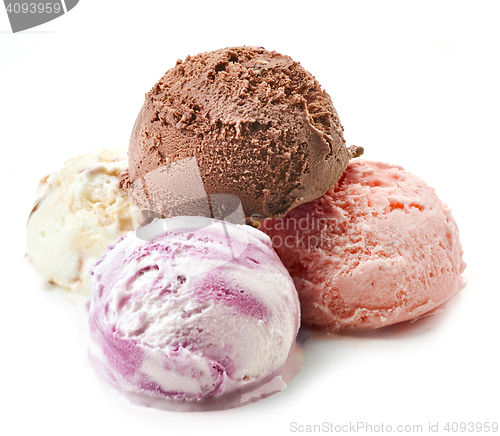 Image of various ice cream balls