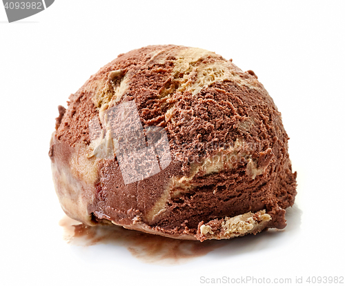 Image of chocolate and peanut ice cream ball