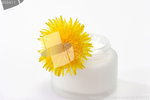 Image of Cream with Dandelion flower