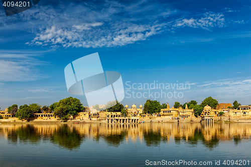 Image of Indian landmark Gadi Sagar in Rajasthan