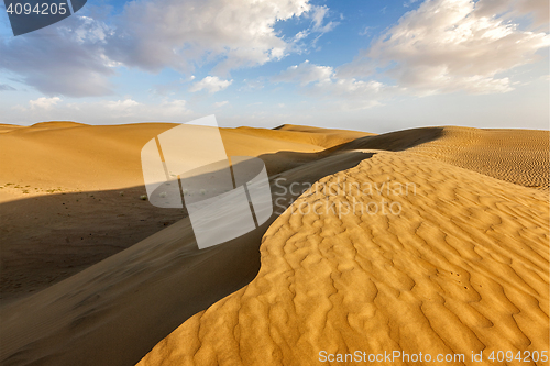 Image of Sand dunes in desert