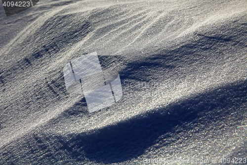 Image of winter snow like barchan