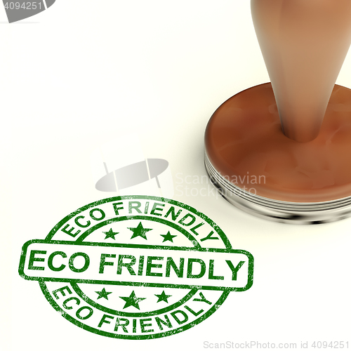 Image of Eco Friendly Stamp As Symbol For  Recycling And Environment