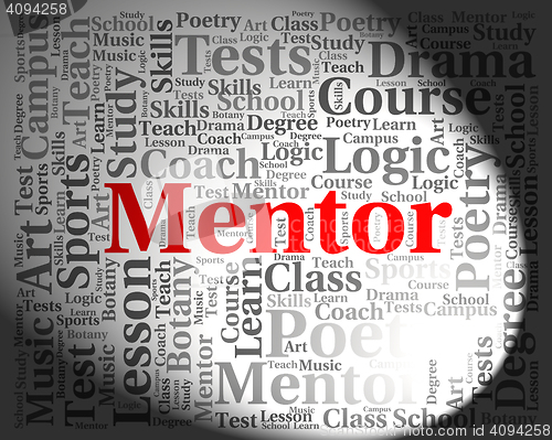 Image of Mentor Word Indicates Words Advisers And Confidants