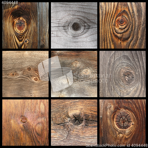 Image of details of wood knots