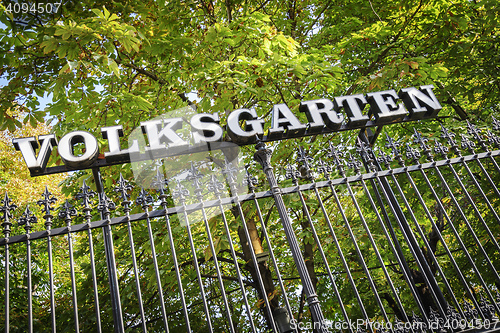 Image of Lettering VOLKSGARTEN in Vienna