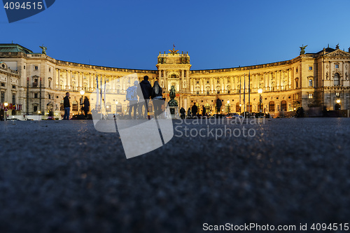 Image of Illuminated National Library Vienna