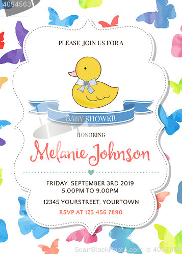 Image of beautiful baby shower template