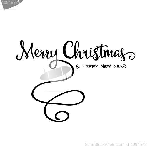 Image of \"Merry Christmas\" retro calligraphy