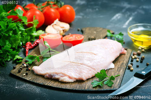 Image of raw duck meat