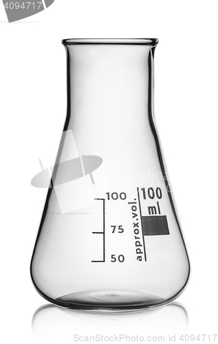 Image of In front glass conical flask
